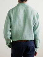 Sid Mashburn - Spread-Collar Linen Shirt - Green