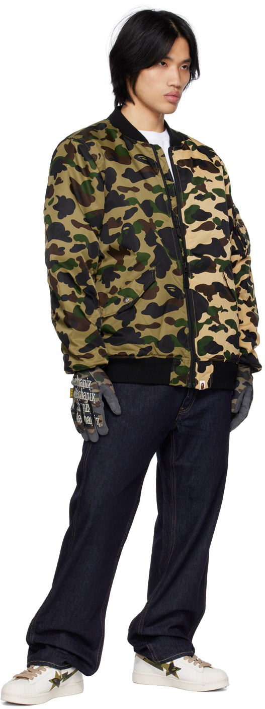 BAPE Khaki Mechanix Edition 1st Camo Gloves A Bathing Ape