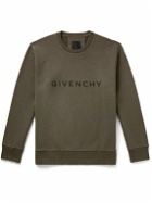 Givenchy - Logo-Print Cotton-Jersey Sweatshirt - Green