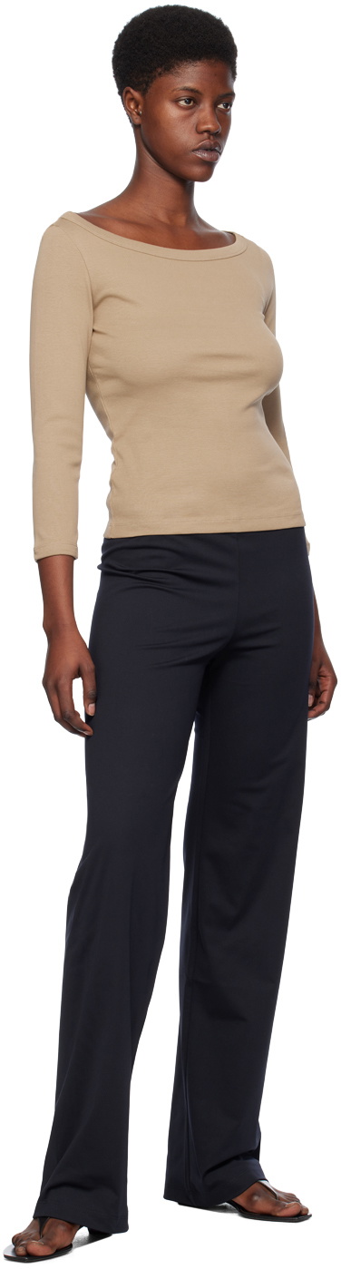 FLORE FLORE Taupe Steffi Long Sleeve T-Shirt FLORE FLORE