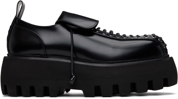 Photo: McQueen Black Sofa Lace Up Derbys