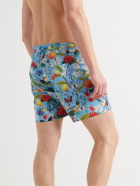 ORLEBAR BROWN - Mid-Length Printed Swim Shorts - Blue