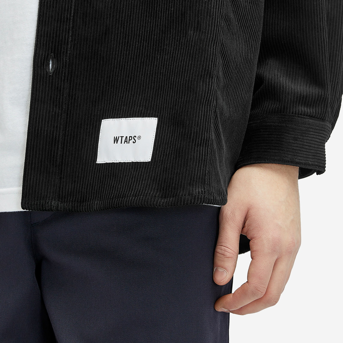 WTAPS Men's 14 Corduroy Overshirt in Black WTAPS