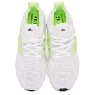 adidas Originals White and Green Ultraboost DNA Sneakers