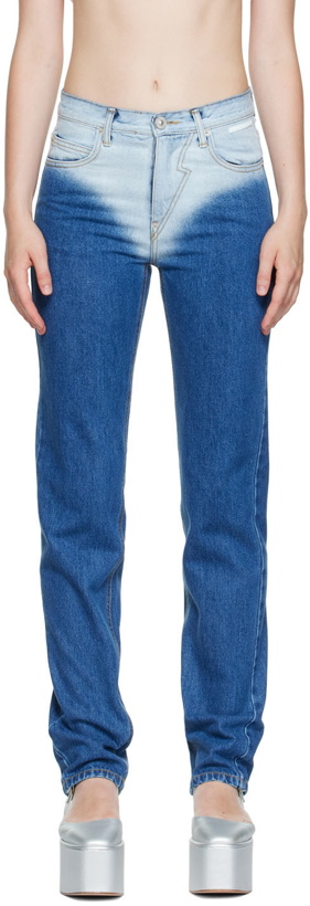 Photo: Pushbutton Blue Washed Straight Jeans