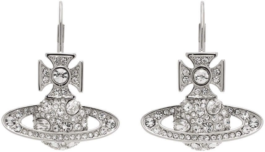 Silver earrings vivienne on sale westwood