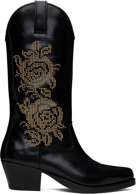 Ernest W. Baker Black Faux-Fur Boots Ernest W. Baker
