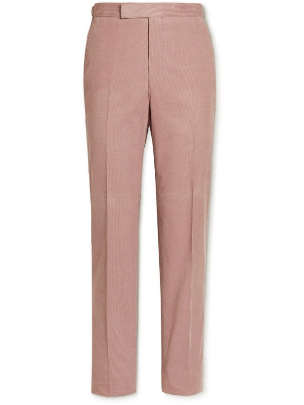 Photo: Richard James - Straight-Leg Cotton-Needlecord Suit Trousers - Pink