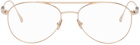 TOM FORD Rose Gold Leather Temple Glasses