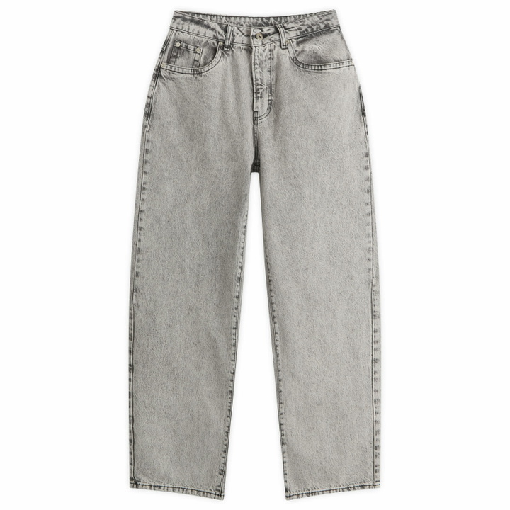 Photo: MKI Men's Denim Wide Leg Jean in Washed Black