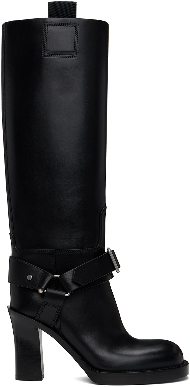 Photo: Burberry Black Leather Stirrup High Boots