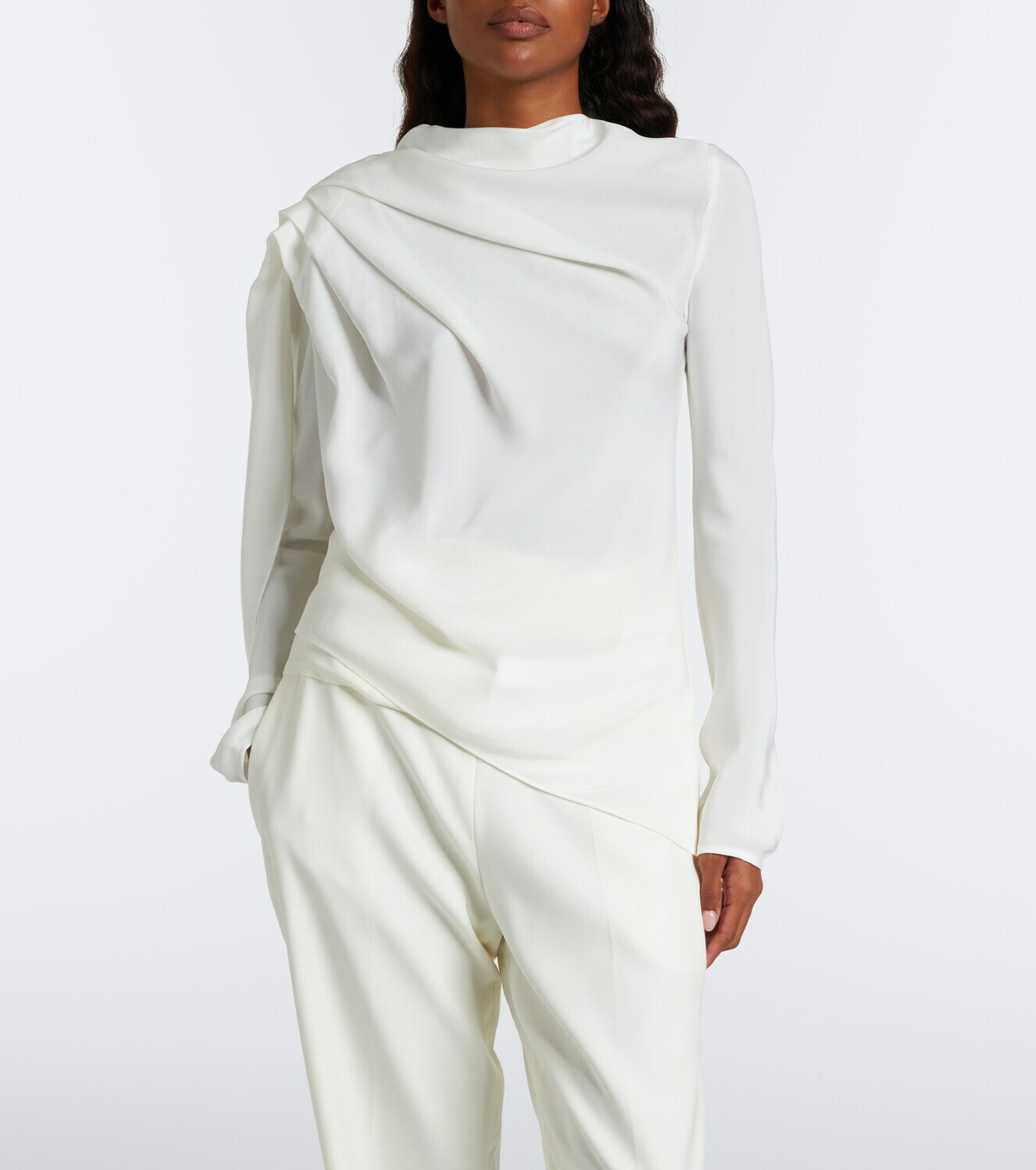Tove Maevi draped caped silk top