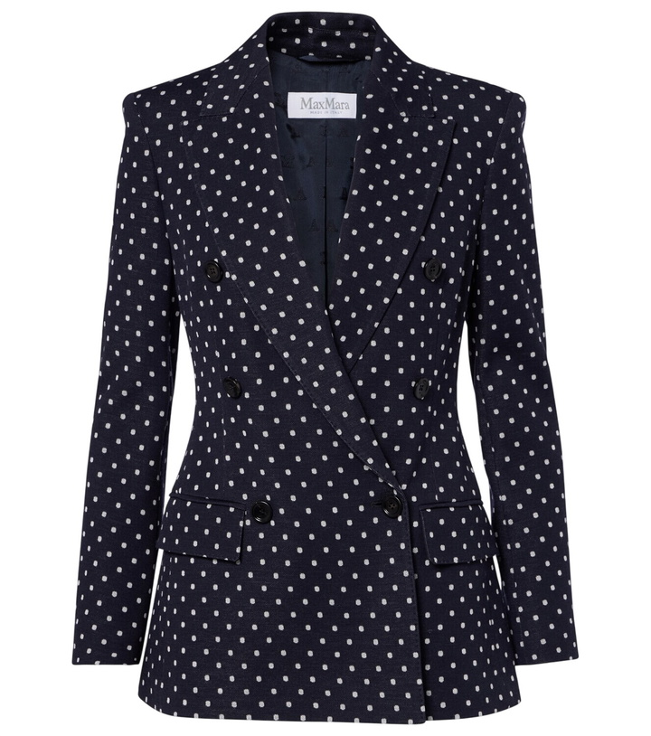 Photo: Max Mara Polka-dot double-breasted jersey blazer