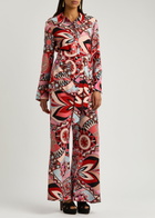 Rixo Aubree Printed Wide-leg Trousers Multicoloured