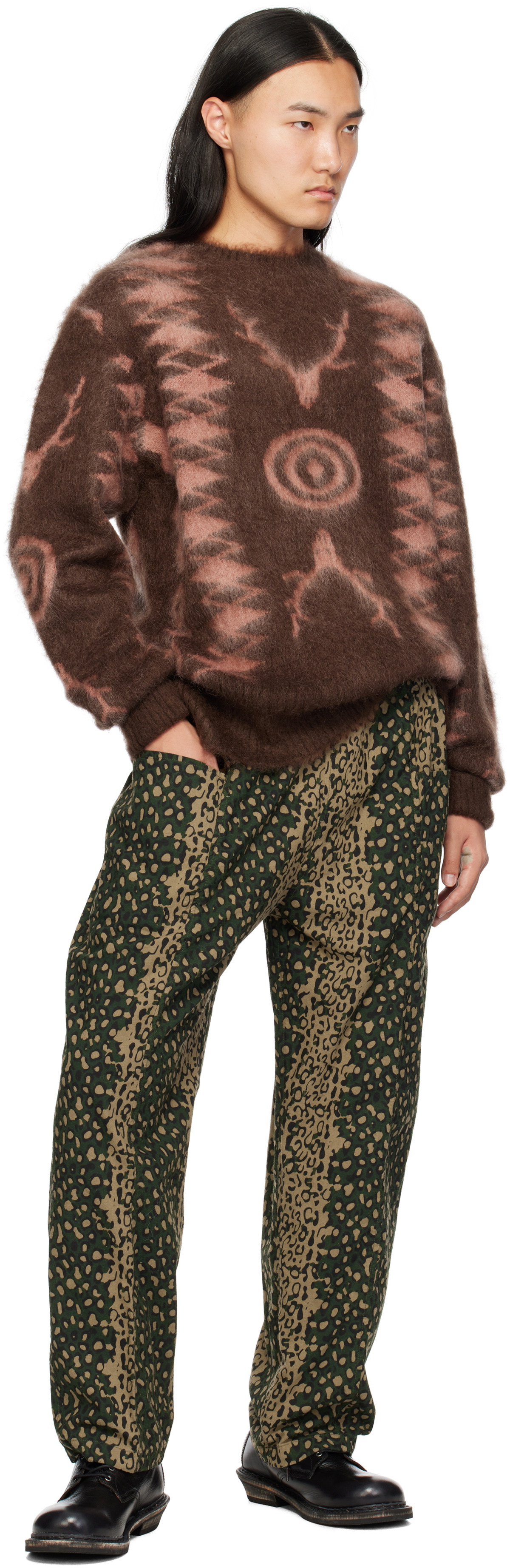 South2 West8 Brown Mohair Sweater