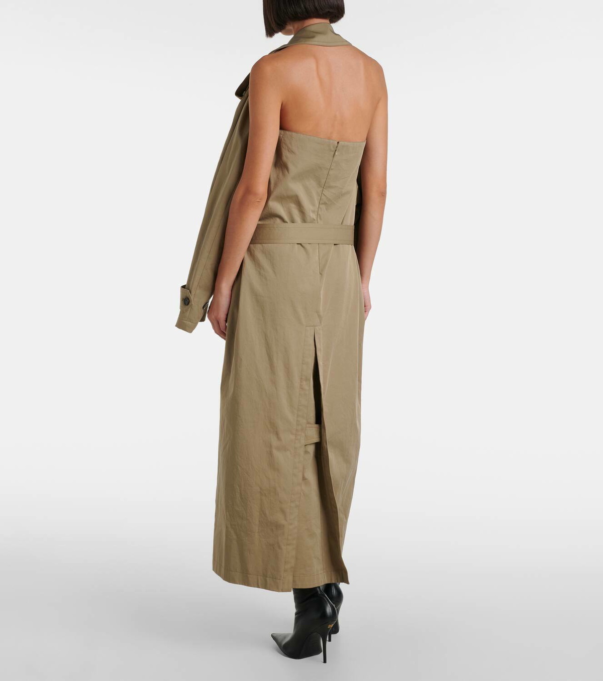 Balenciaga Suspended Trench cotton twill midi dress Balenciaga