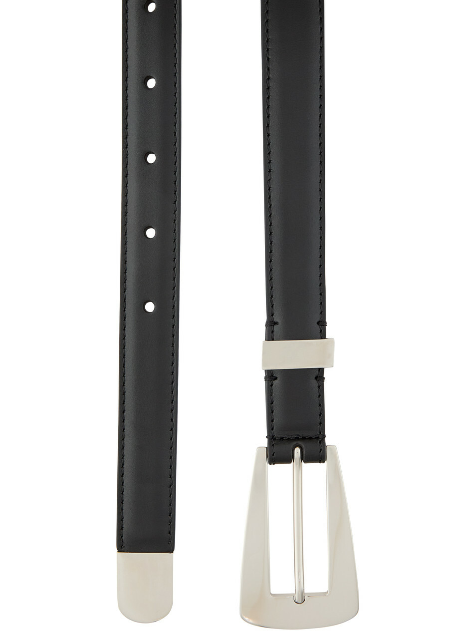 Khaite Lucca Leather Belt Black