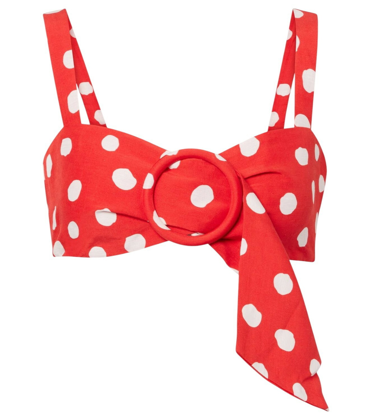 Adriana Degreas Printed tie-detail silk crop top Adriana Degreas