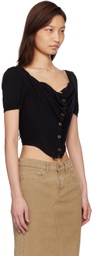 Vivienne Westwood Black Bea Corset Cardigan Blouse