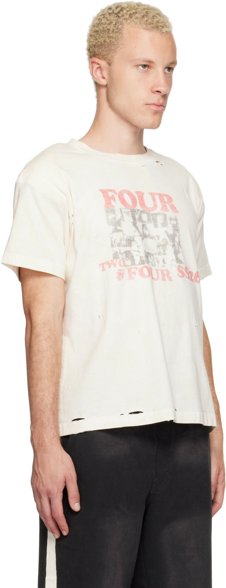424 Off-White Collage Rolling Stones T-shirt