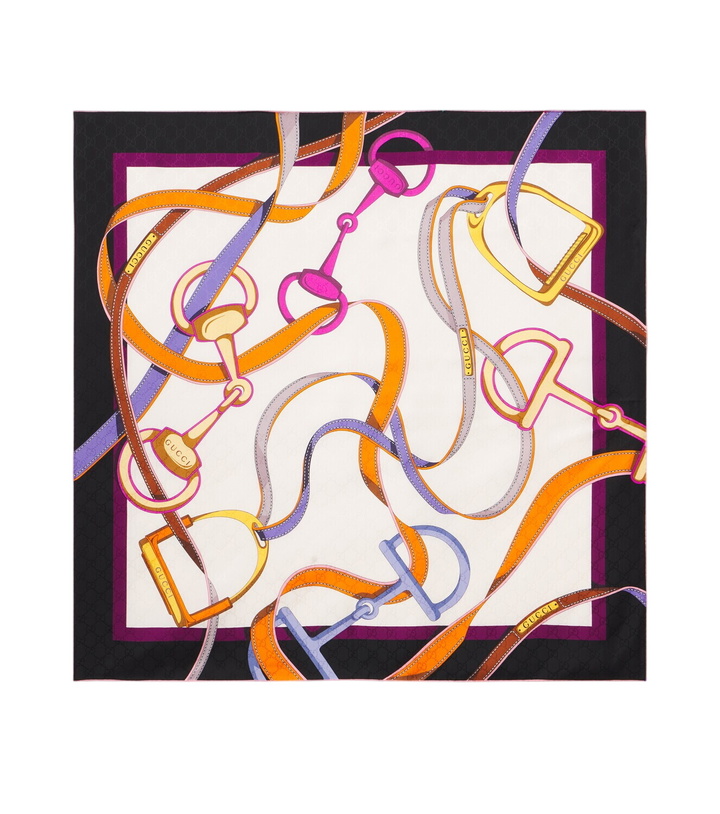 Photo: Gucci Printed silk twill scarf