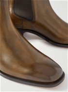 TOM FORD - Alec Burnished-Leather Chelsea Boots - Brown