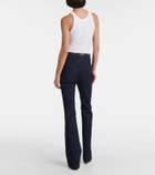 Veronica Beard Gracie belted high-rise bootcut jeans