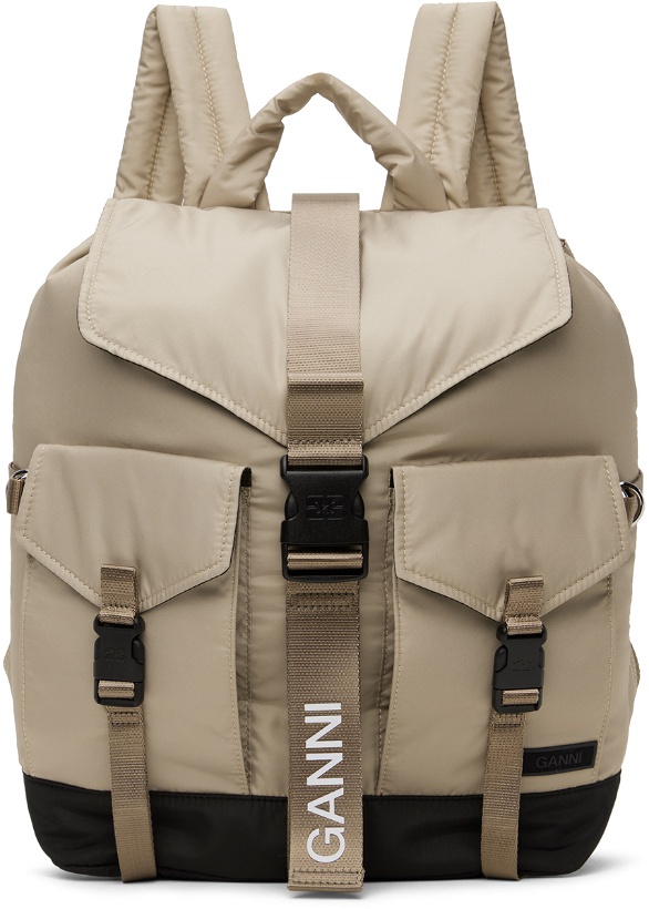 Photo: GANNI Taupe Tech Backpack