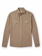 Brunello Cucinelli - Denim Western Shirt - Brown