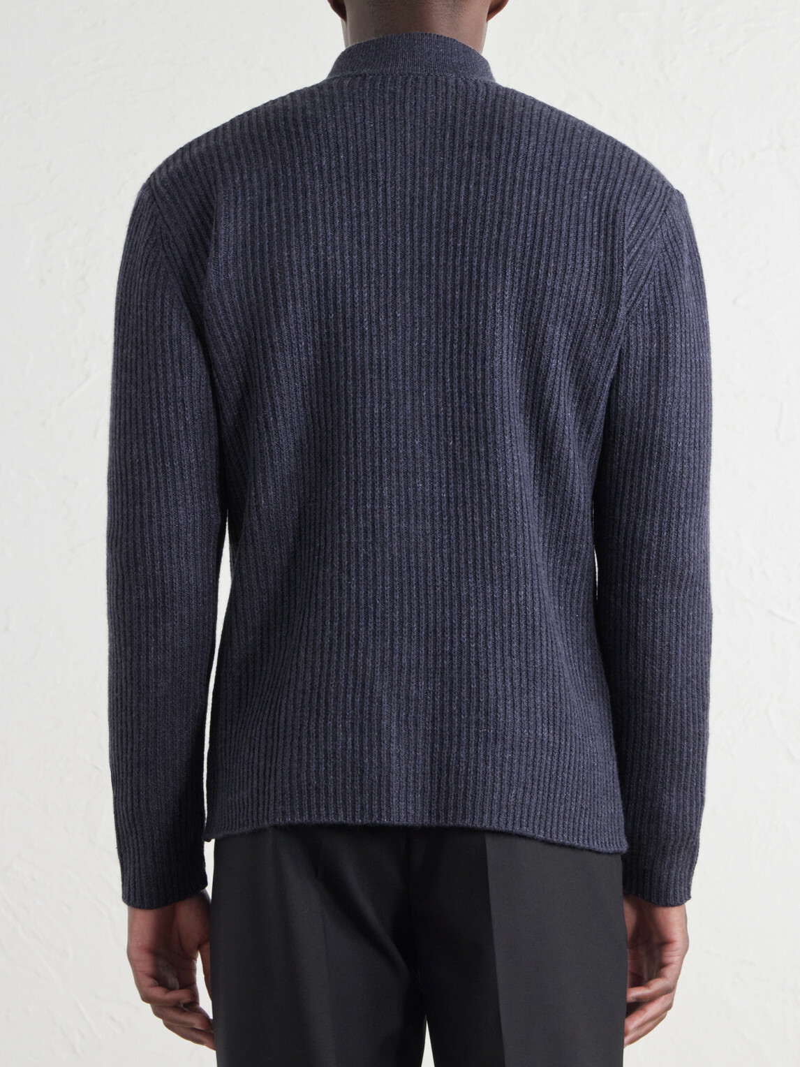 Inis Meáin - Boatbuilder Wool and Linen-Blend Cardigan - Blue