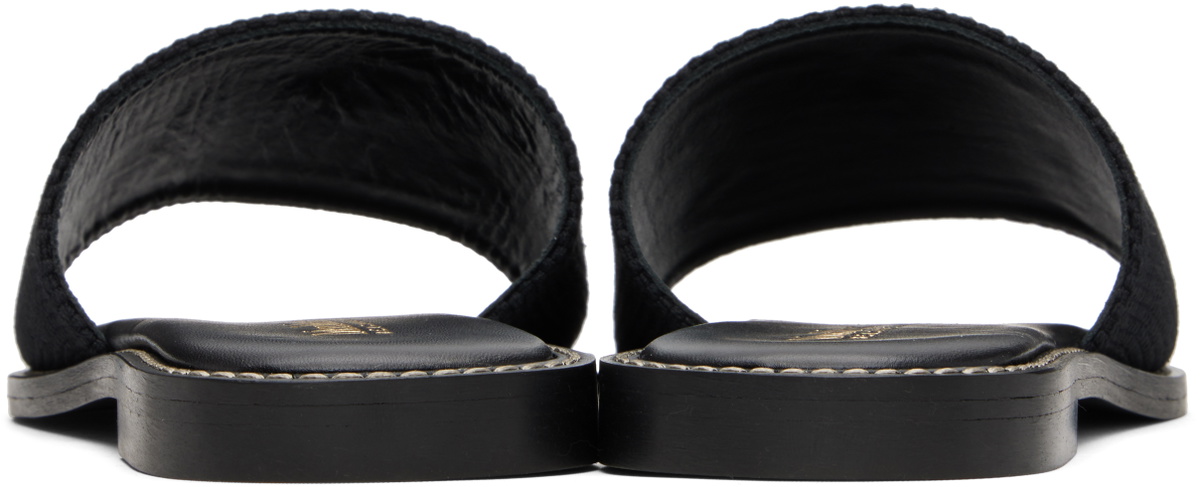 Max Mara Black Gene Sandals
