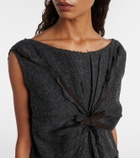 Prada Ruffled wool minidress