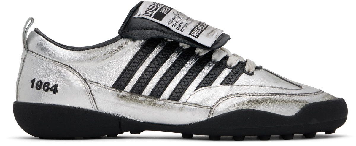 【関税込み】Dsquared2 シルバー 'Dsquared2 Soccer' スニーカー Dsquared2 Silver 'Dsquared2 Soccer' Sneakers Dsquared2