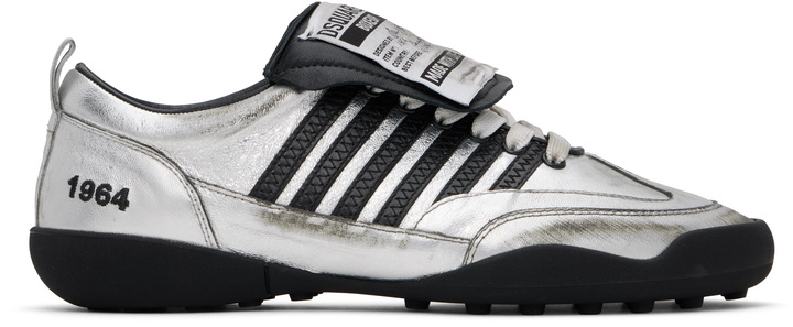 Photo: Dsquared2 Silver 'Dsquared2 Soccer' Sneakers