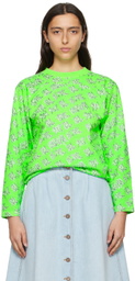 ERL Green Printed Long Sleeve T-Shirt
