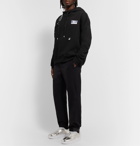 Ader Error - Logo-Appliquéd Cotton-Jersey Hoodie - Black