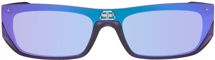 Photo: Balenciaga Purple Rectangular Sunglasses