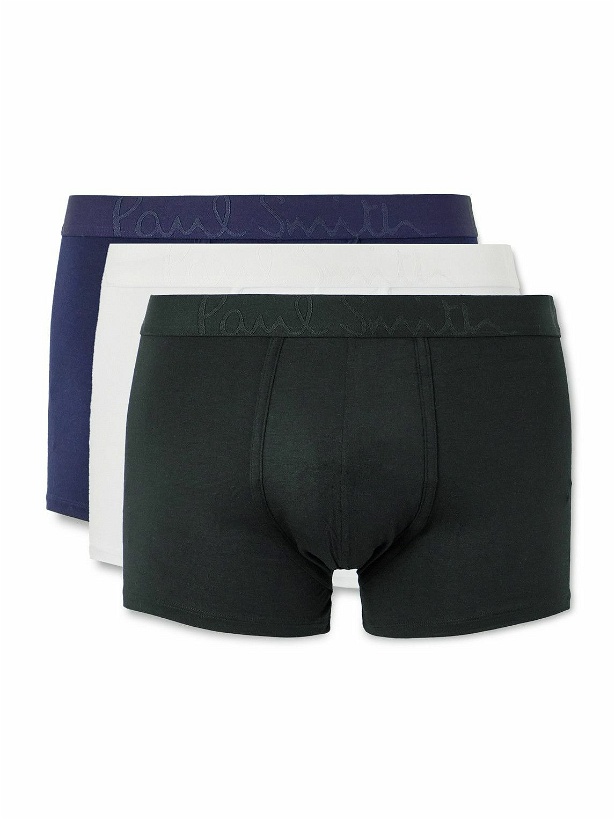 Photo: Paul Smith - Three-Pack Stretch Modal-Jersey Boxer Briefs - Multi
