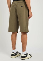 Saint Laurent Logo-embroidered Cotton Shorts Khaki