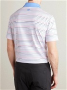 G/FORE - Striped Tech-Jersey Golf Polo Shirt - Blue