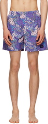 Noah Purple Paisley Swim Shorts