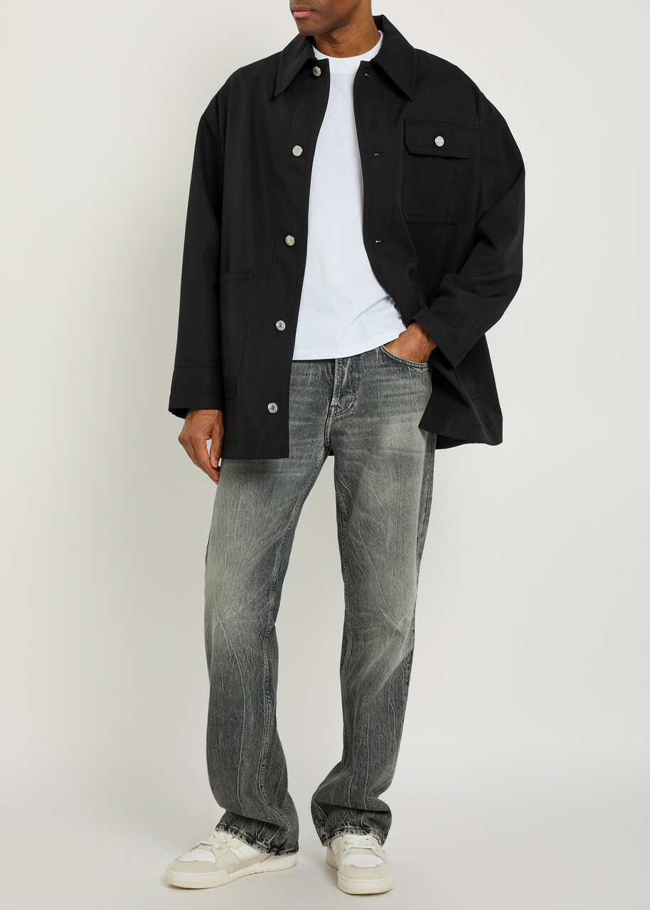 Ami Paris Canvas Overshirt Black