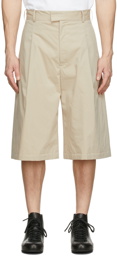 Rito Structure Beige Padded Half-Pant Shorts
