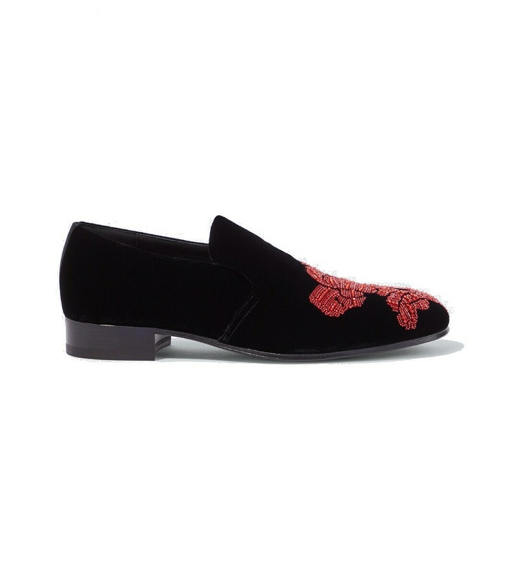 Photo: Alexander McQueen Embellished suede loafers