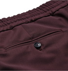 VALENTINO - Slim-Fit Wool And Mohair-Blend Trousers - Burgundy