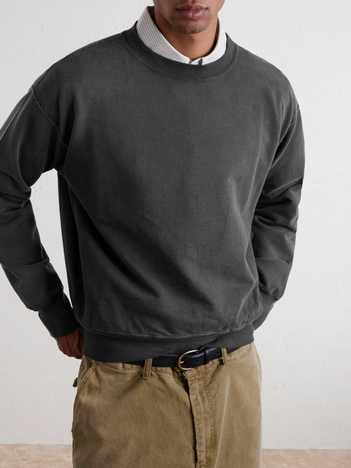 Auralee - Cotton-Jersey Sweatshirt - Black