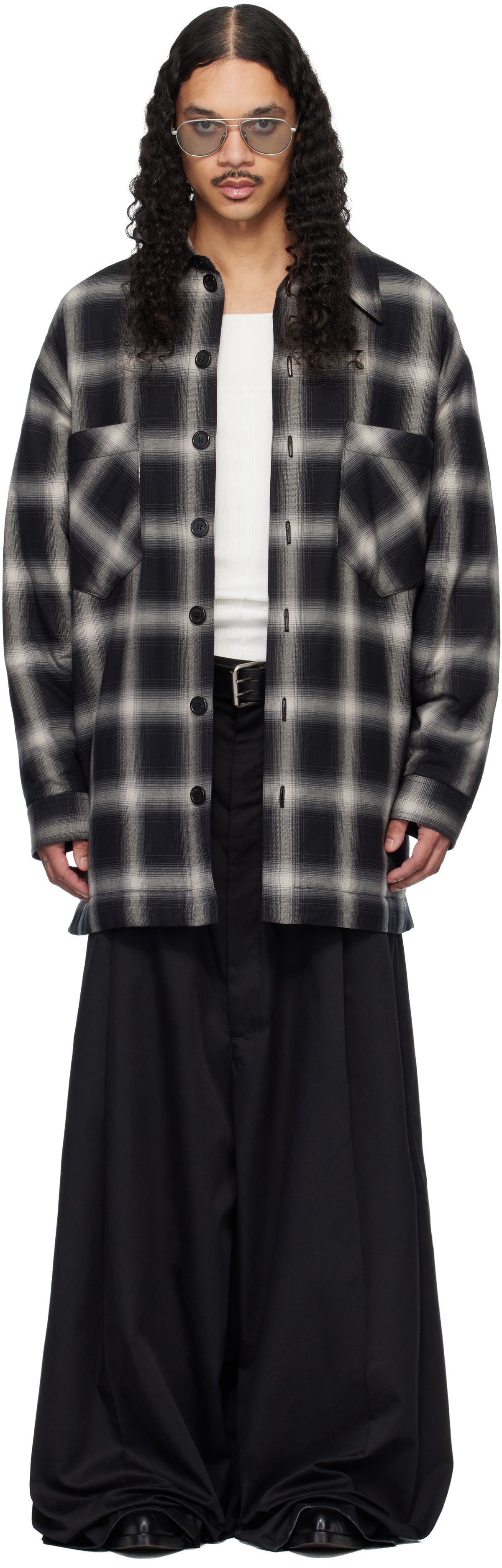 LU'U DAN Black Fat Boy Flannel Shirt