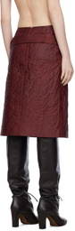 UMBER POSTPAST Brown Garment-Dyed Midi Skirt