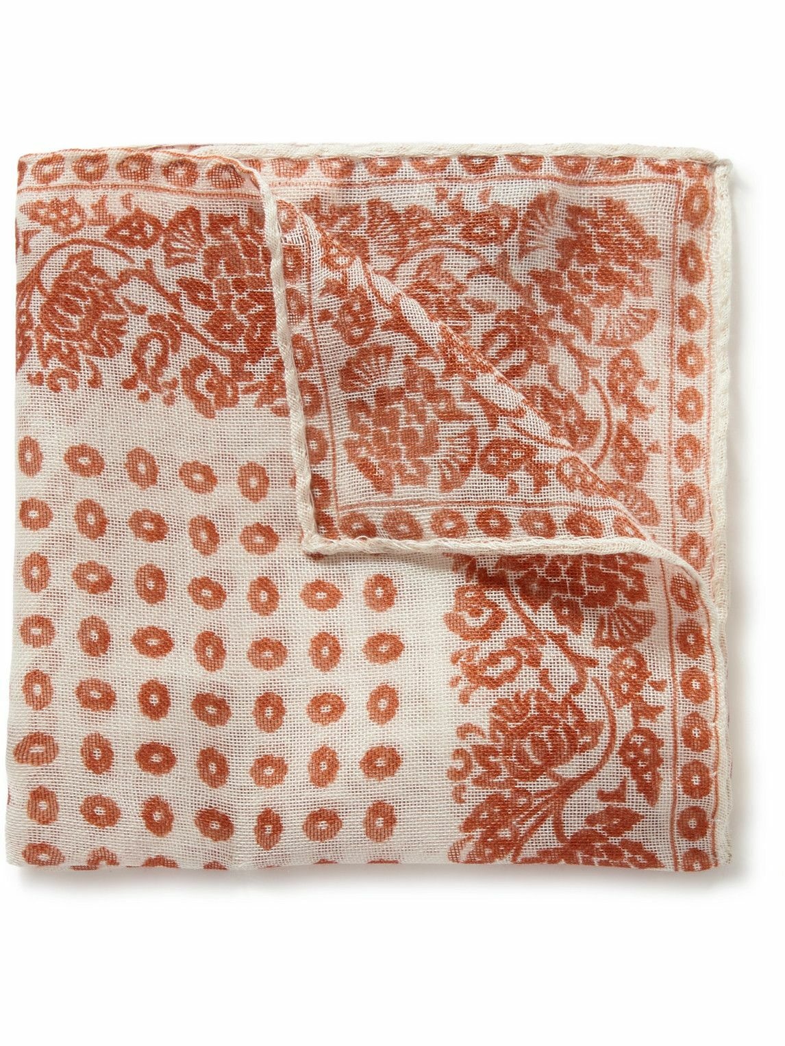 Photo: Anderson & Sheppard - Printed Cashmere and Silk-Blend Pocket Square
