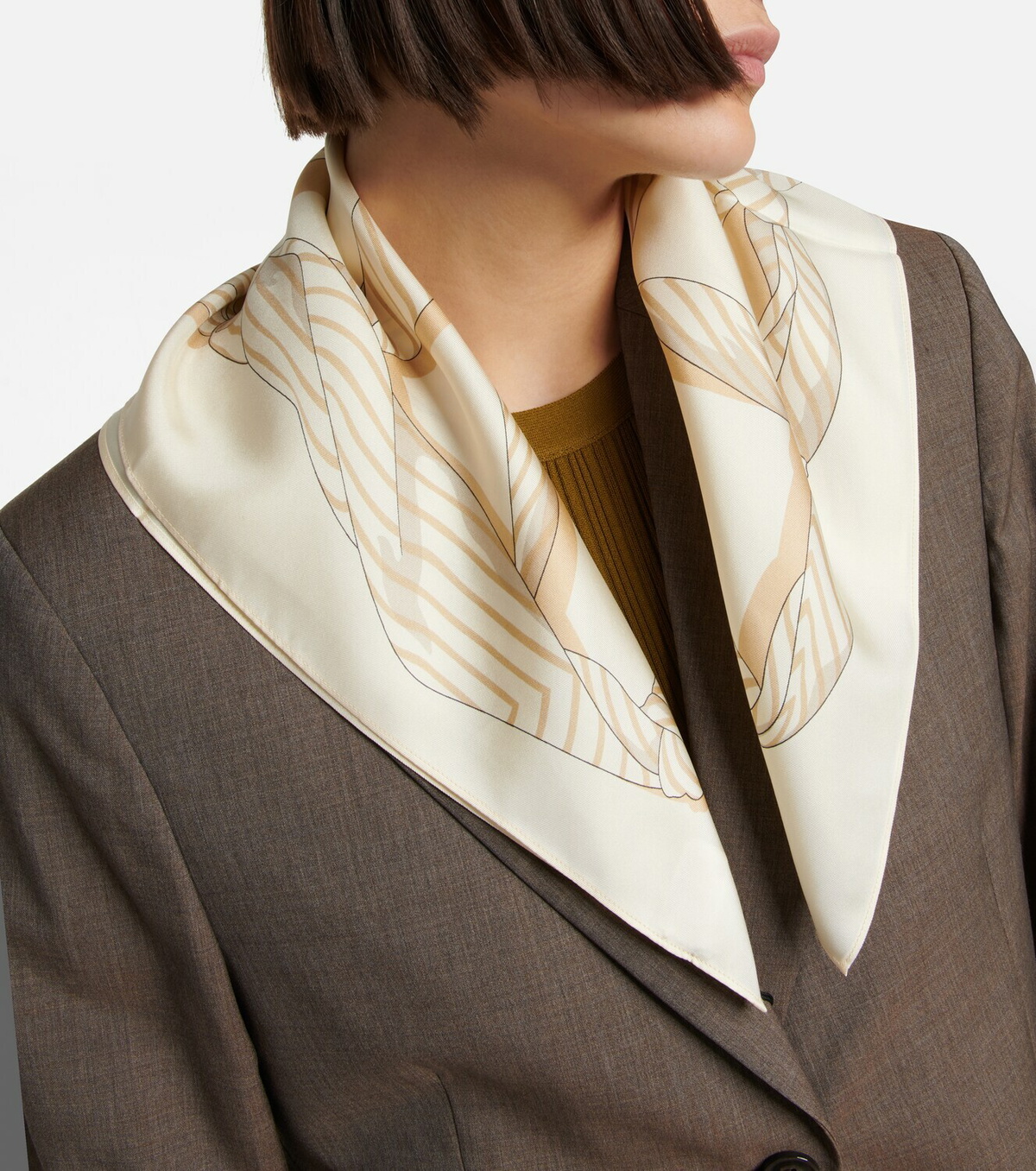 ★送料 関税込★TOTEME★KNOTTED MONOGRAM SILK SCARF★ Toteme - Monogram silk scarf Toteme